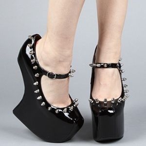 Jeffrey Campbell Night Walk Spike Black Patent